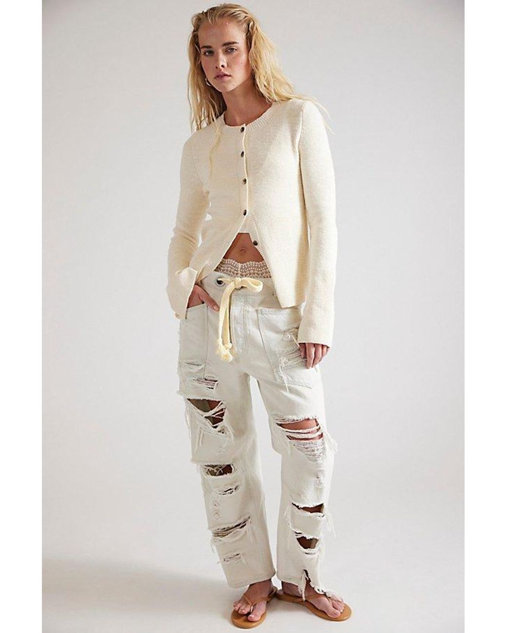 Free People Natural Lift Me Up Cardi