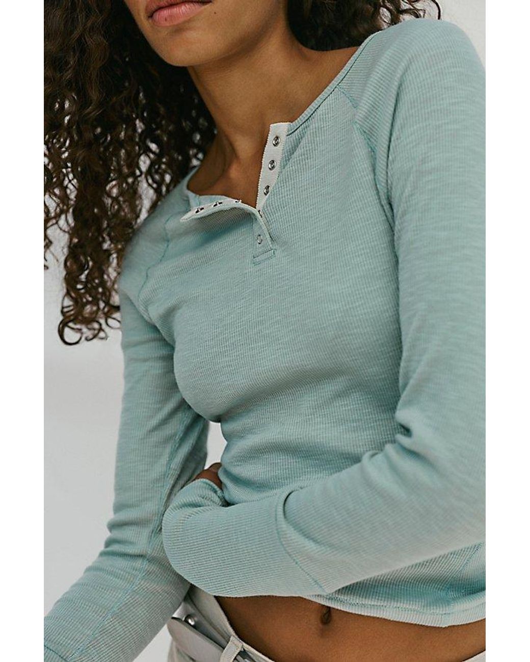 Intimately By Free People Multicolor Keeping It Light Ribbed Henley By