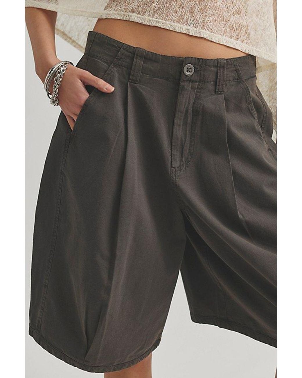 Free People Black Skyscraper Trouser Shorts