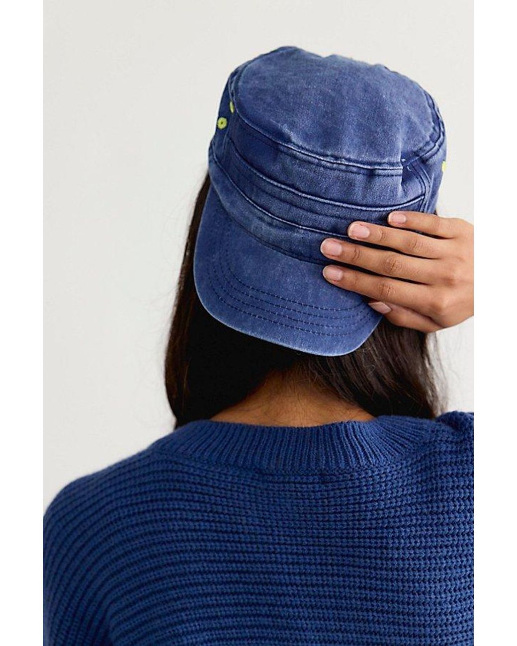 Free People Blue Lola Cadet Hat