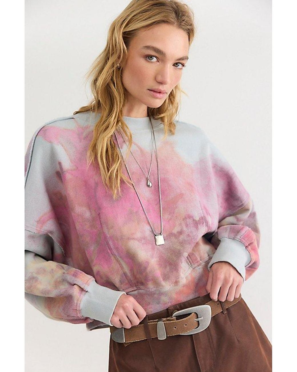 Free People Red Gaia Sweatshirt