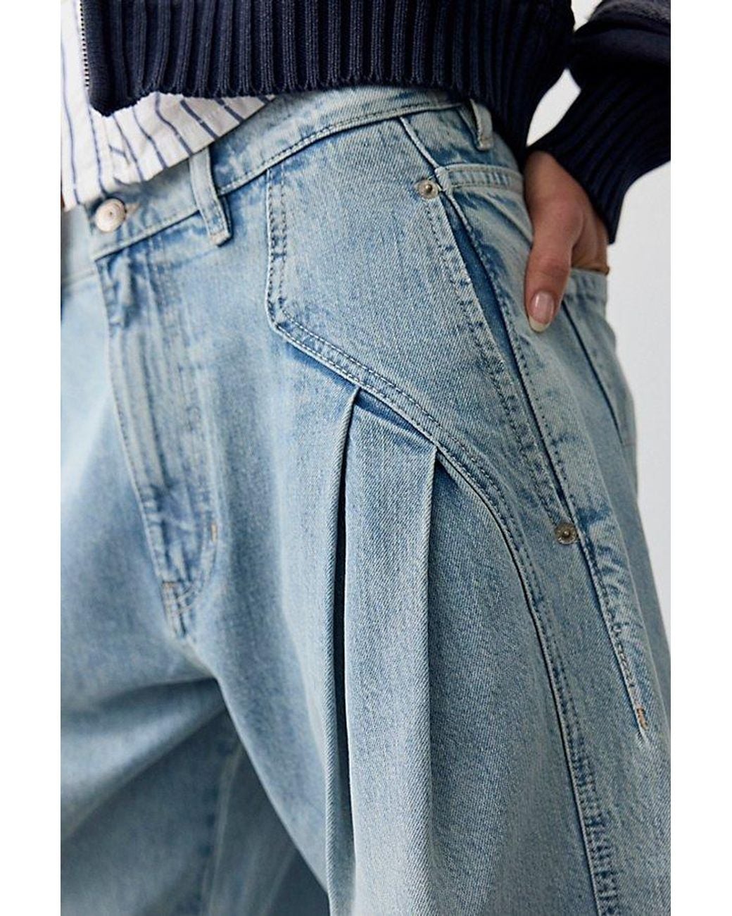Free People Blue Golden Hour Trouser Jeans