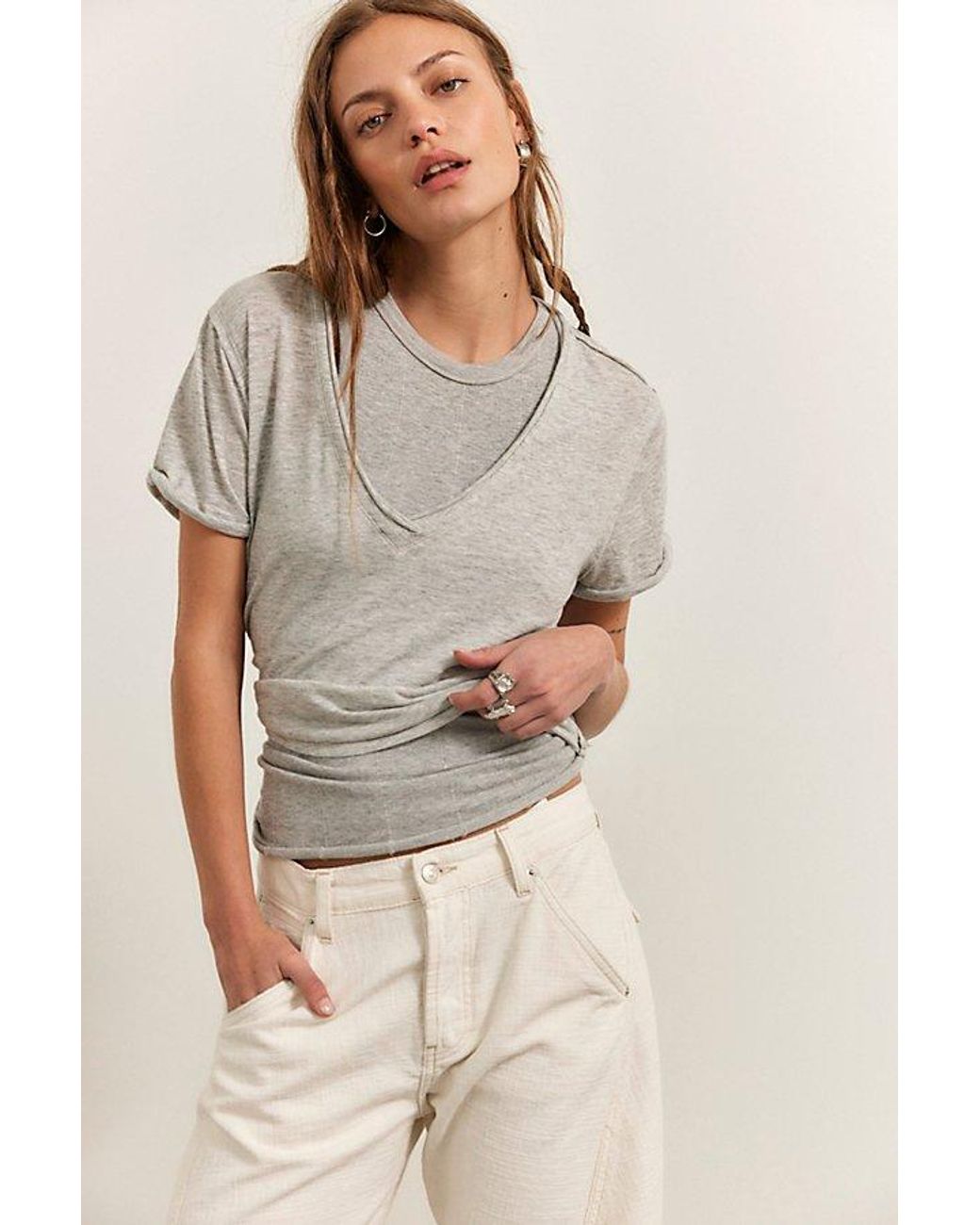 Free People Multicolor Take 2 Tee