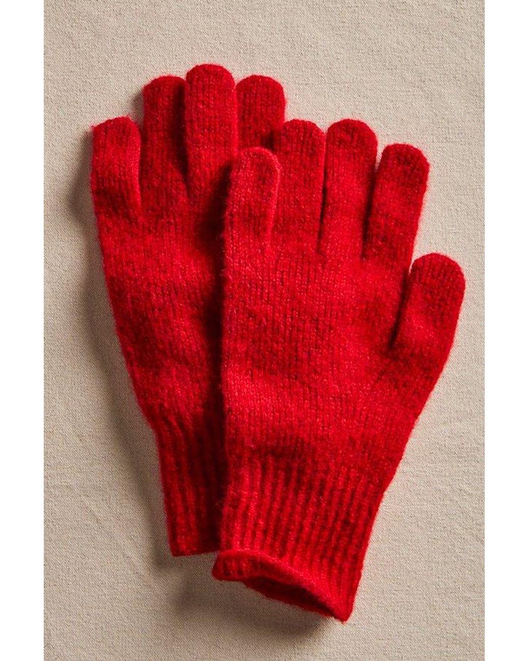 Free People Red Perfect Cashmere Gloves