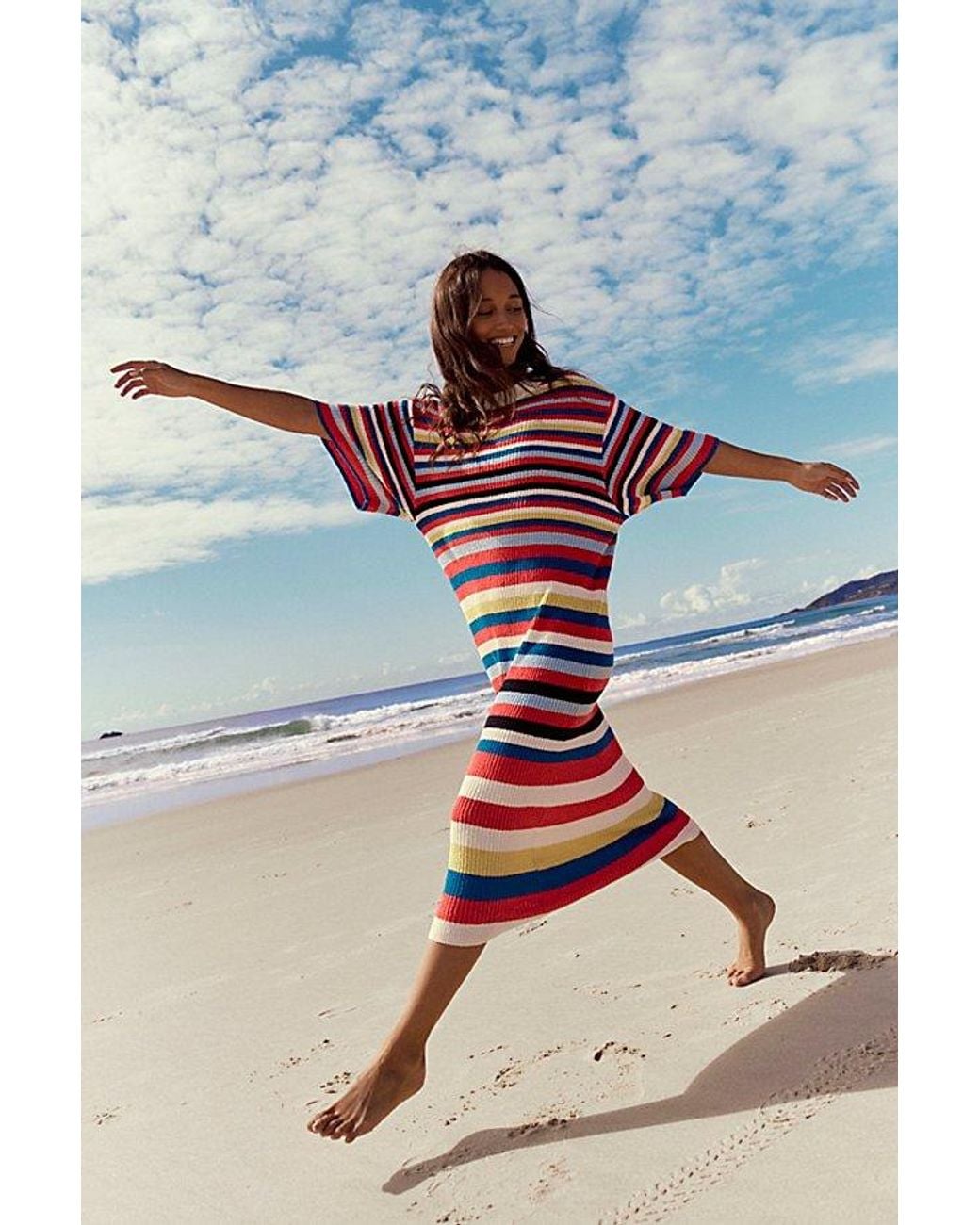 free-est Blue Shades Of Summer Sweater Dress By