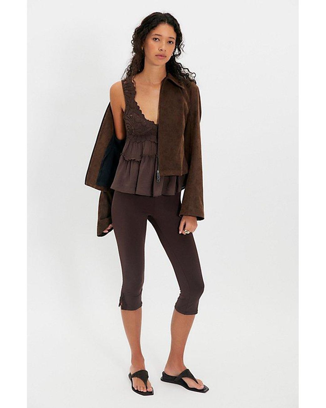 Intimately By Free People Brown Petal Party Shapeless Cami By