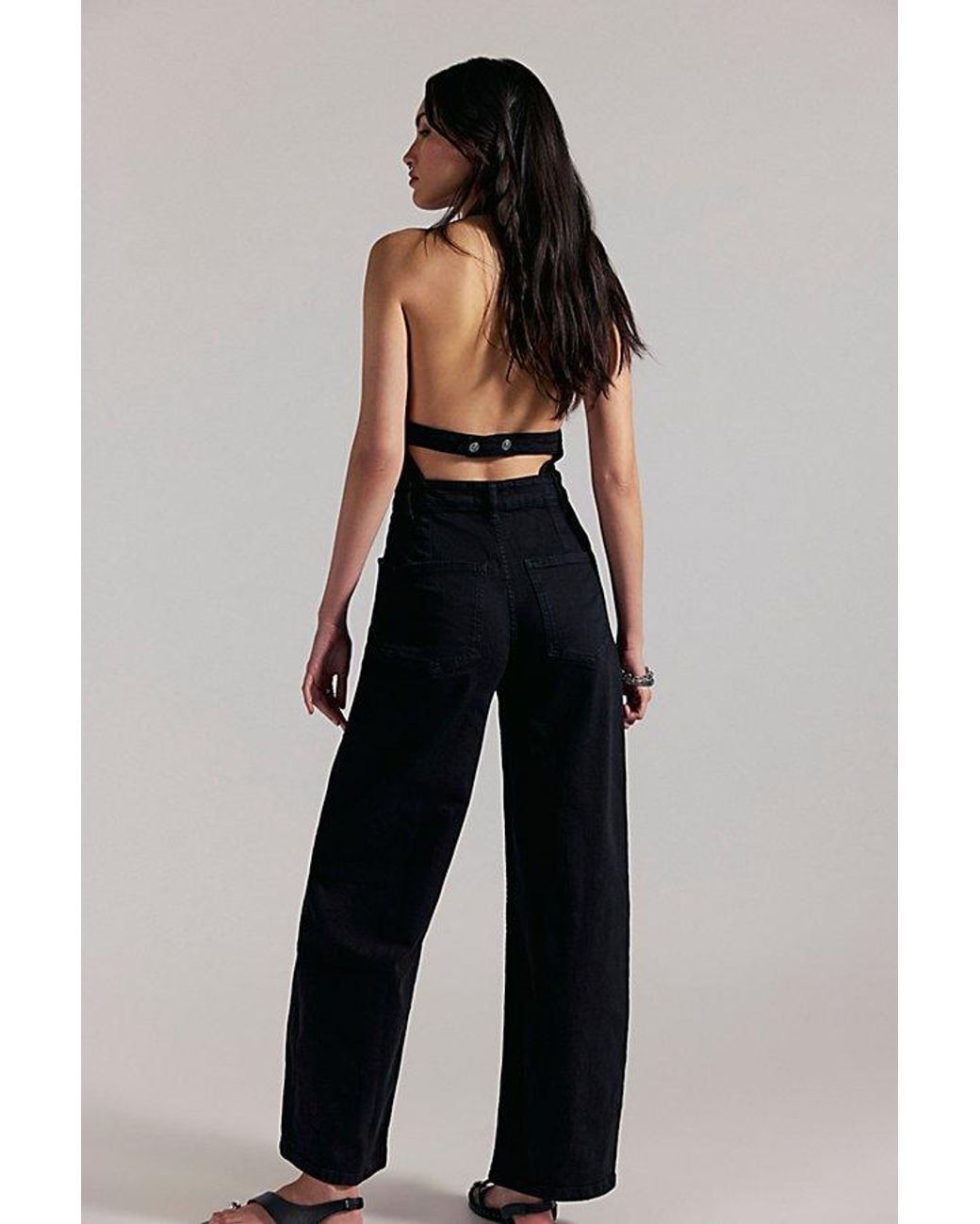 Free People Blue Lark Denim Jumpsuit