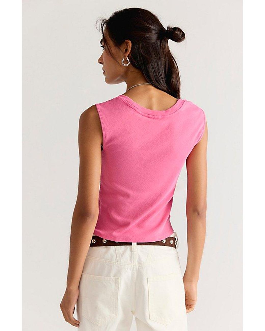 Free People Pink Ballad Reversible Tank Top