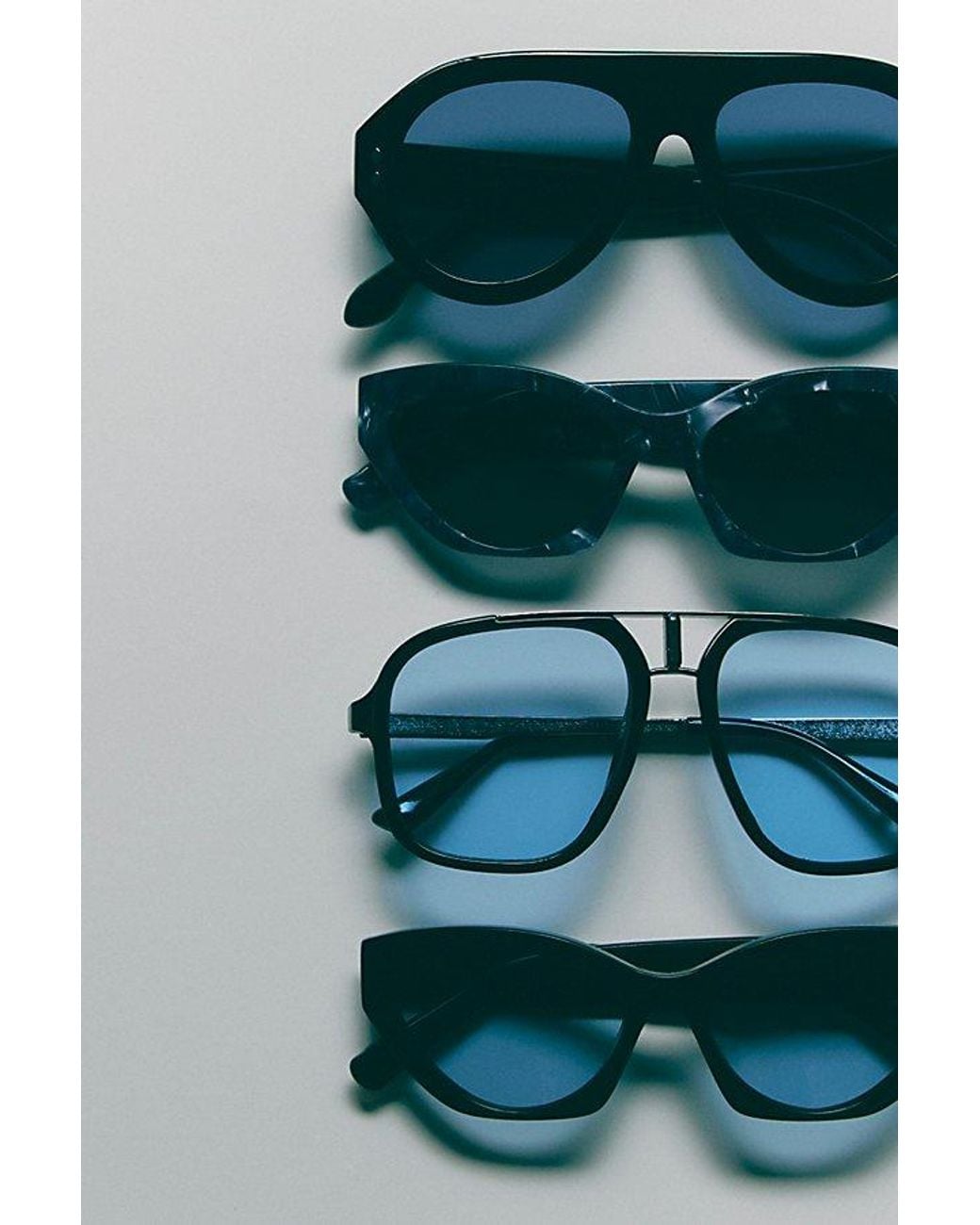 Free People Blue Janis Detail Aviator Sunglasses