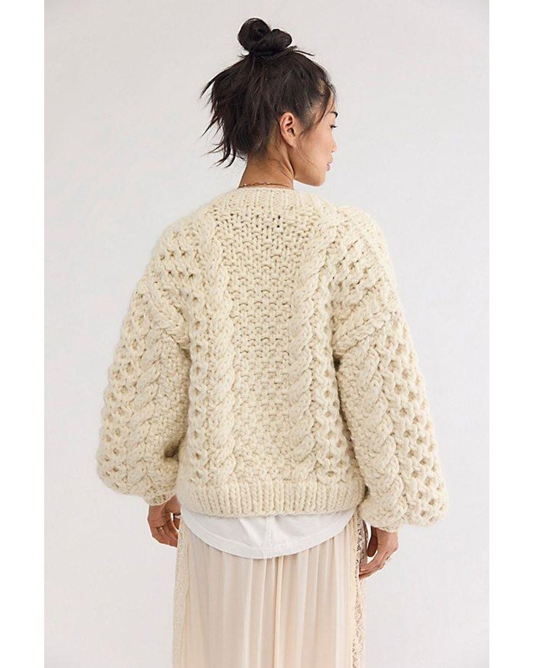 Mr. Mittens Natural Charlotte Honey Cable Knit Cardi