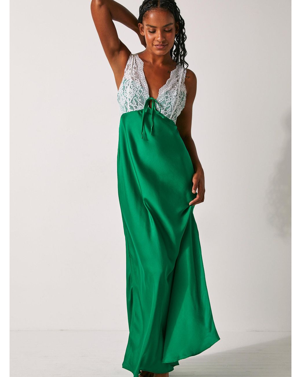 Free People Countryside Maxi Slip in Green