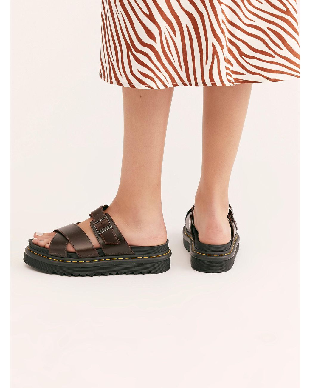 Free People Dr. Martens Ryker Sandals in Red | Lyst