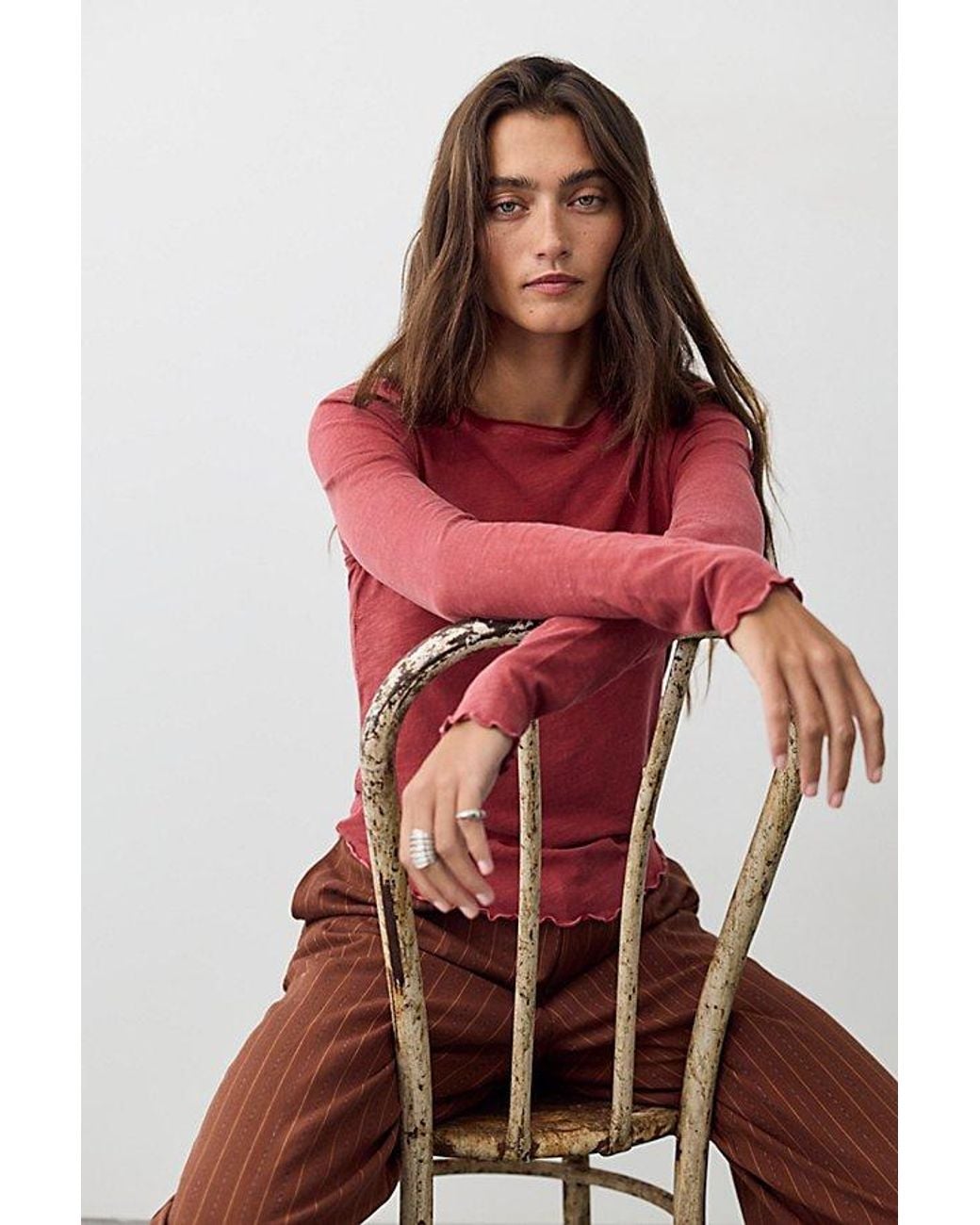 Free People Red We The Free Be My Baby Top