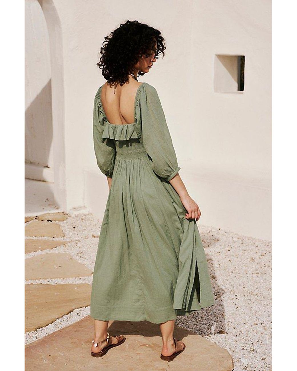 Free People Oasis Midi Dress in Green Lyst