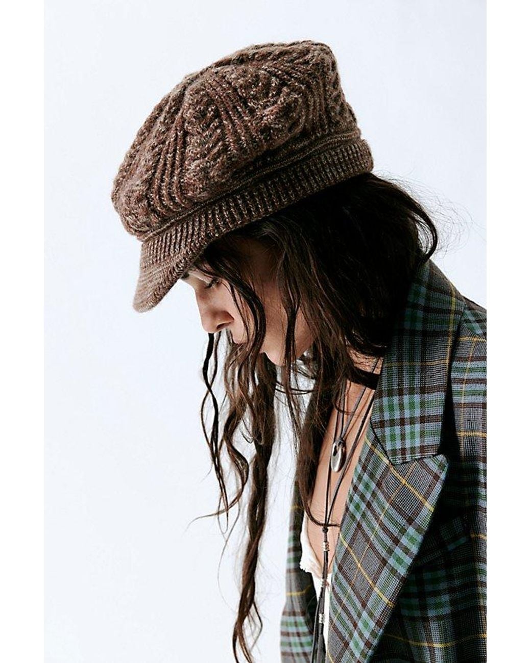 Free People Black Loui Sweater Cadet Hat