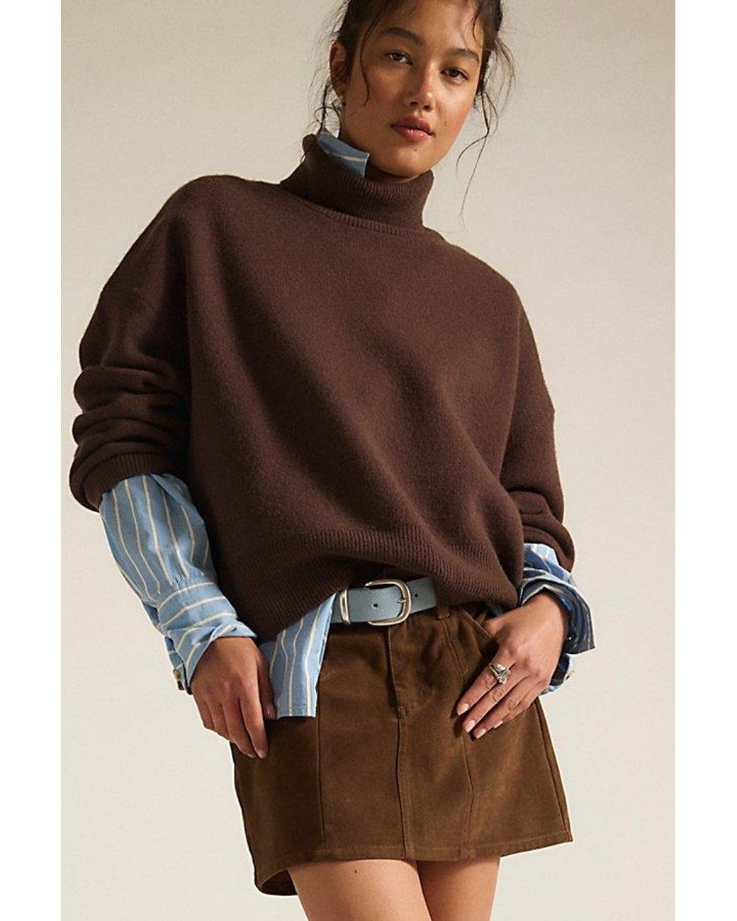 Free People Gray Rhodes Suede Belt