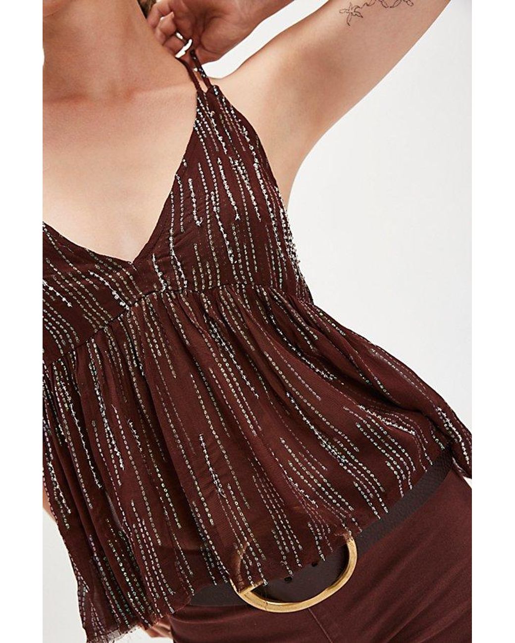 Intimately By Free People Brown Ariel Cami By