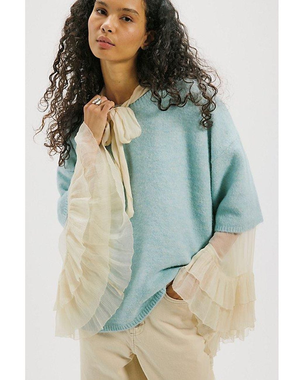 Free People Blue Margot Softspun Sweater Tee