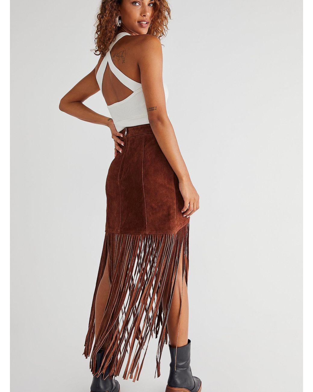 Suede fringe and cute Pair this cowgirl skirt with your favorite top for  a country style effortless look Just throw on your cowboy  Instagram
