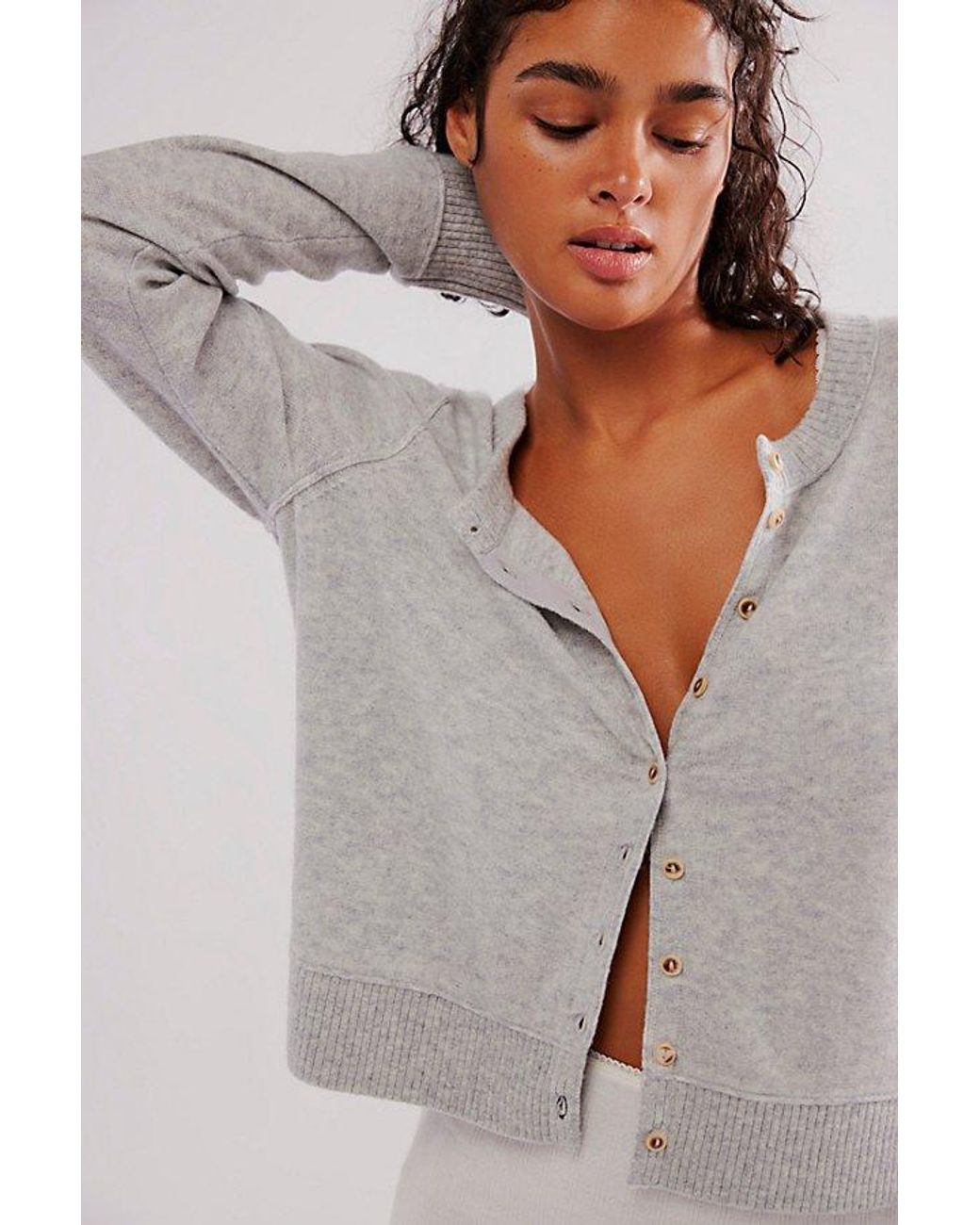 フリーピープル Free People Isla Solid Cardi レディース Sweaters Mineral Grey Free People Isla Solid Cardi in Mineral Grey – Shop Arlo