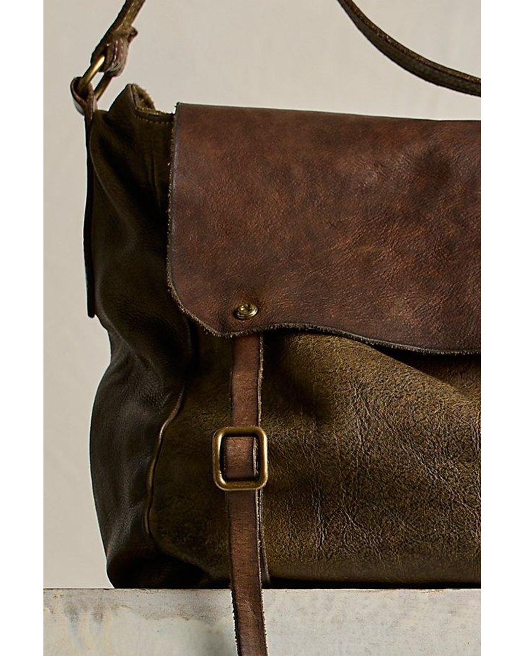 Free People Green Benton Messenger Bag