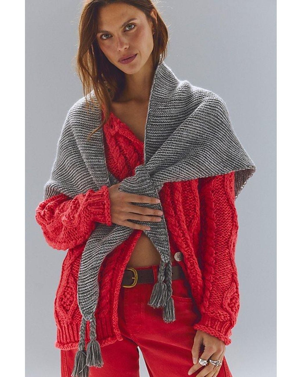 Free People Gray So Marled Shawl