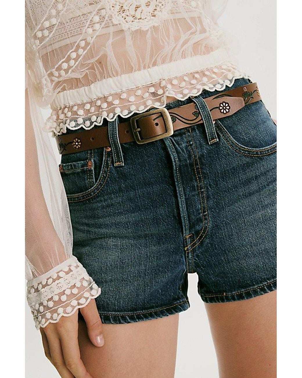 Free People Brown Petra Leather Belt