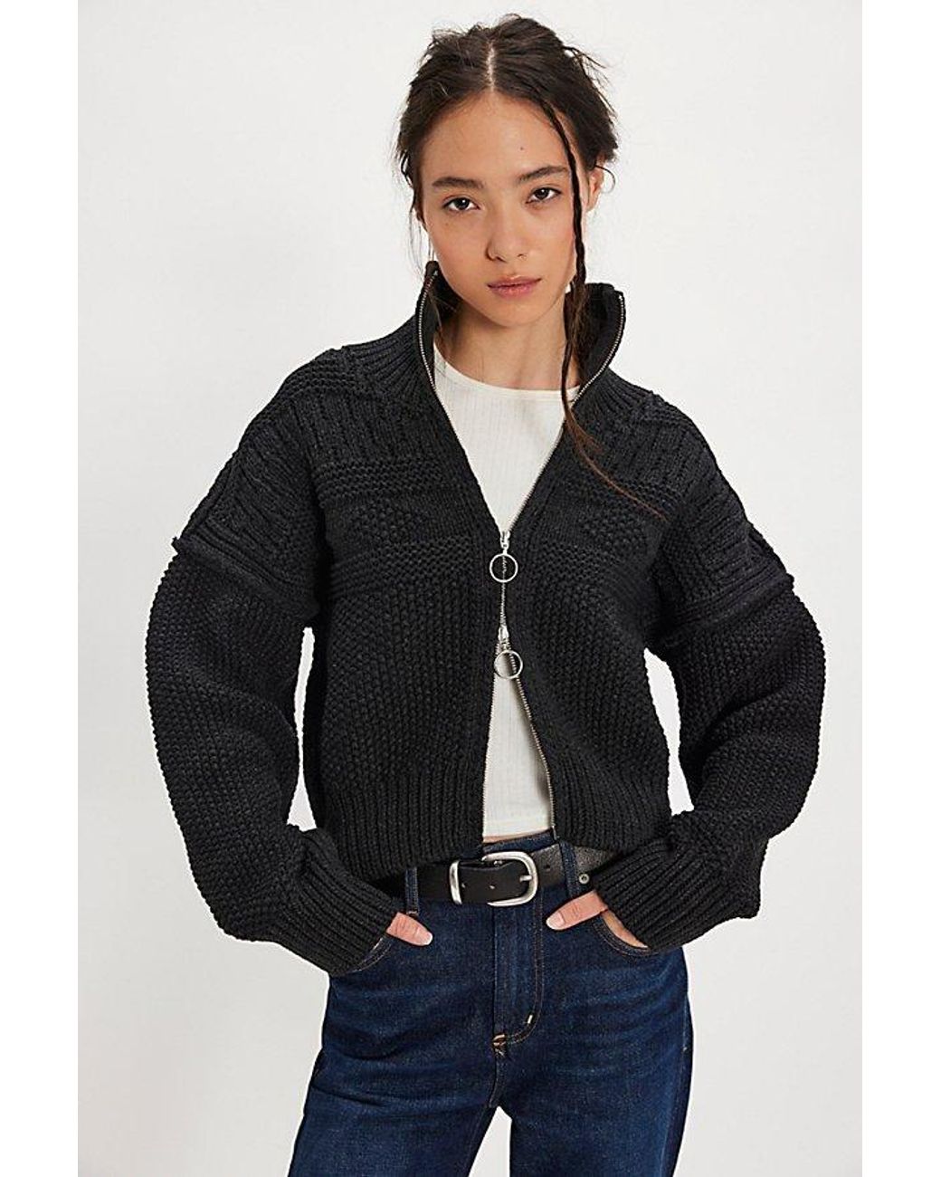 Free People Black Lil Lad Cardi