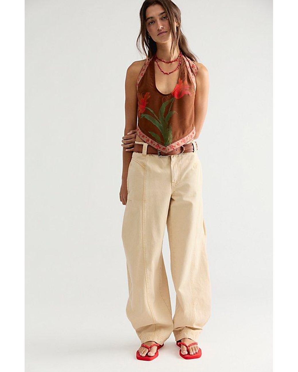 Free People Brown Scarlett Halter Top