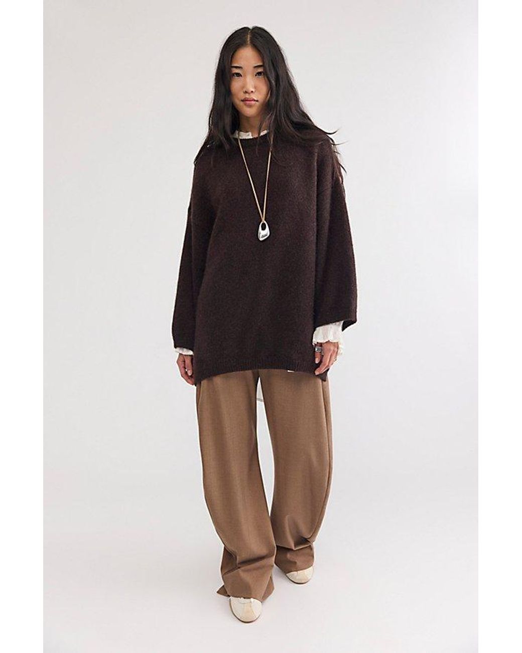 Mr. Mittens Brown Arlo Oversized T-Shirt Sweater