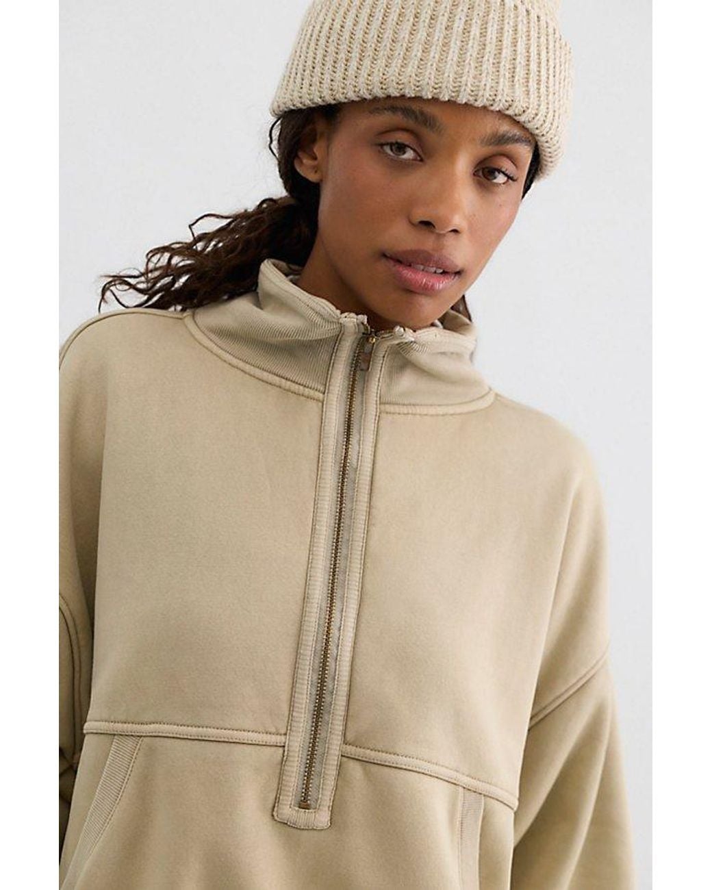 Free People Natural Banks Half-Zip Pullover