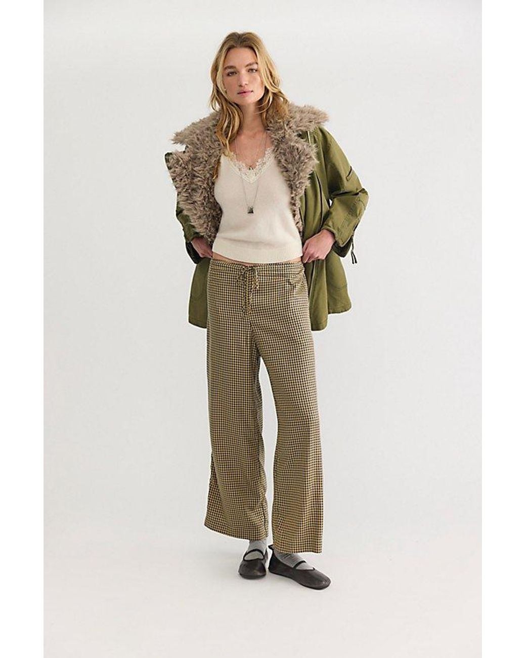 DONNI. Multicolor The Tencel Plaid Tie Pants