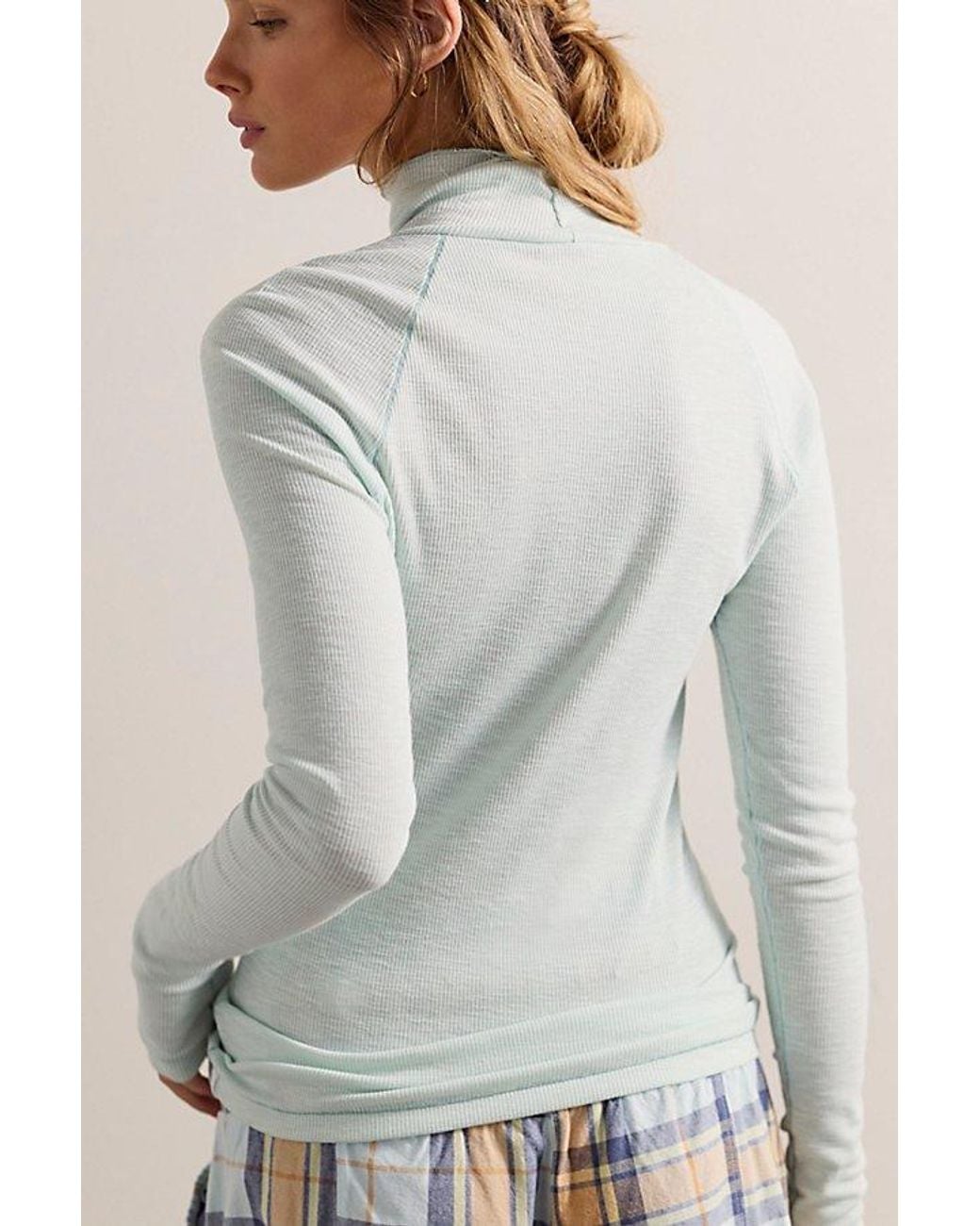Intimately By Free People Gray Keeping It Light Ribbed Turtleneck Top By