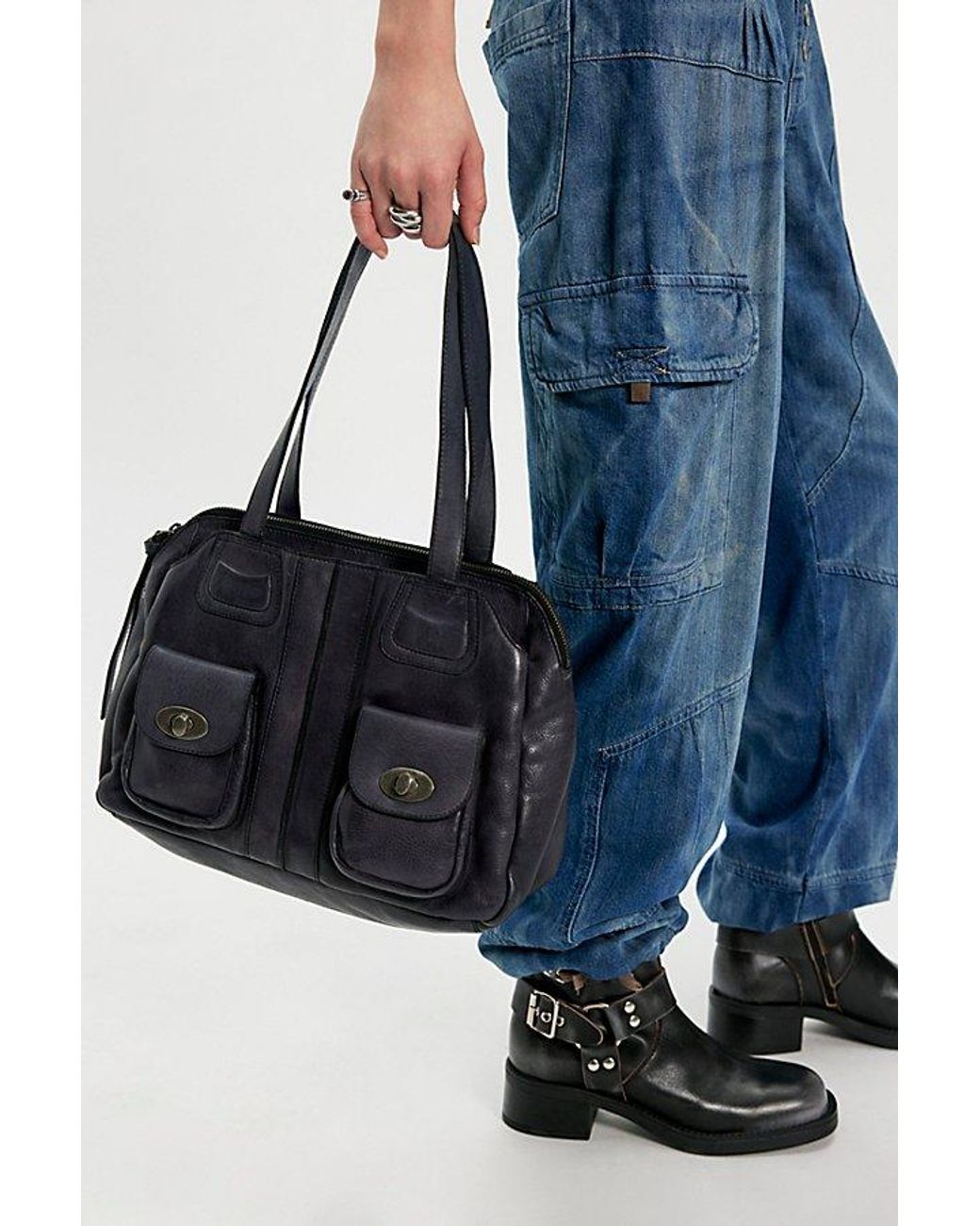 Free People Black Billie Bowler Bag