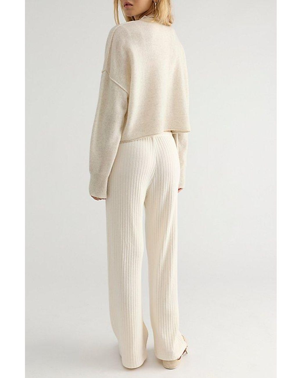 DONNI. Natural The Sweater Rib Simple Pants