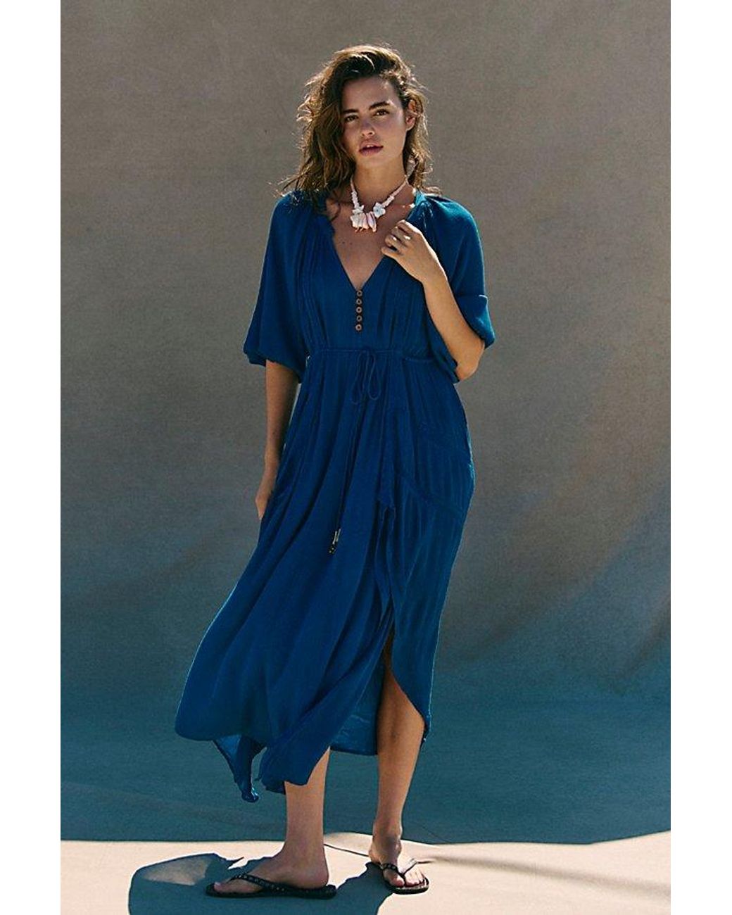 Free People Plenty Of Love Maxi Dress in Blue