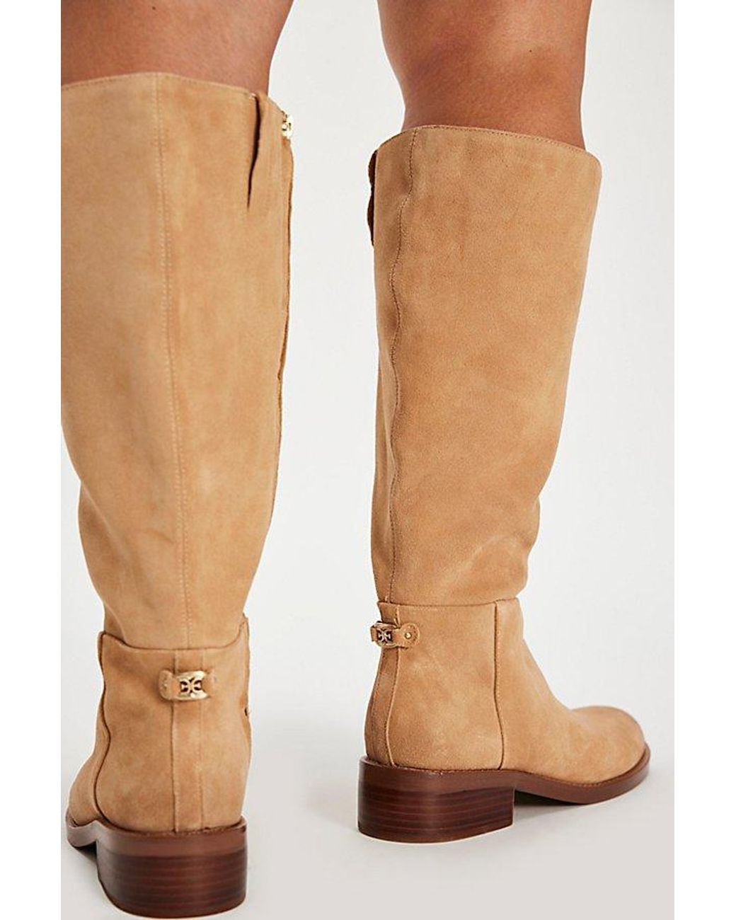 Sam Edelman Milla Wide Calf Tall Boots in Natural | Lyst