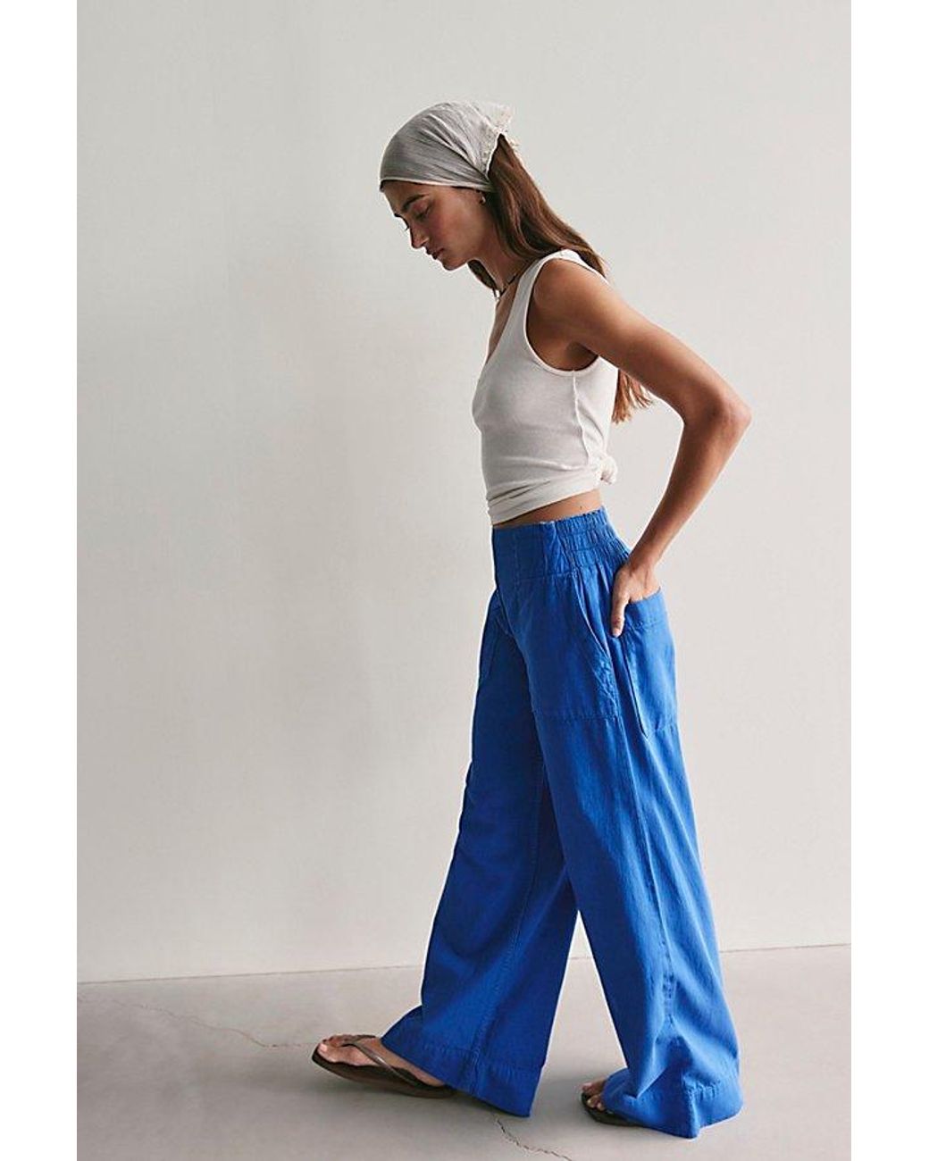 Free People Blue Breezy Denim Pull-On Jeans