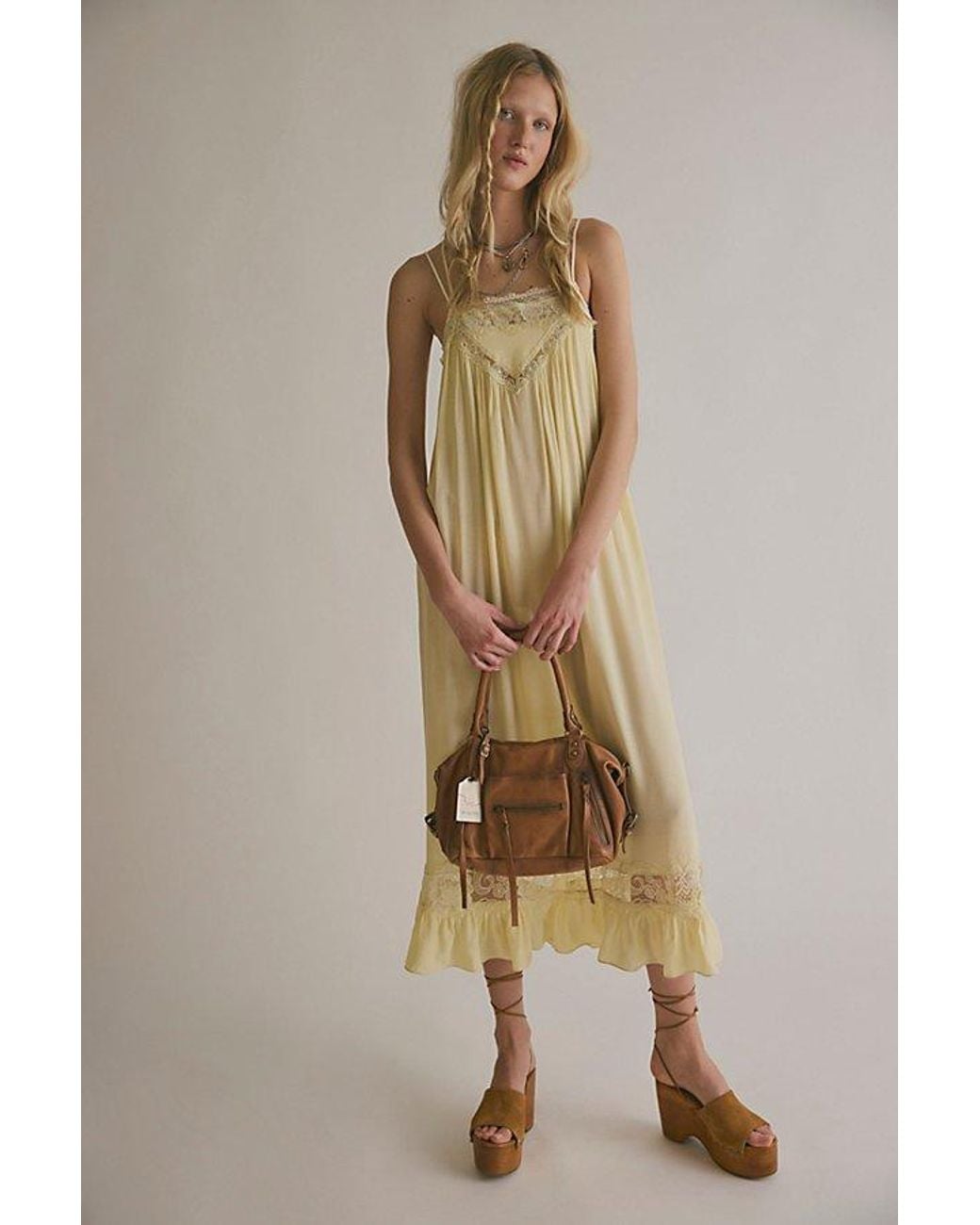 Free People Natural Kiss Me Later Maxi Slip Dress By