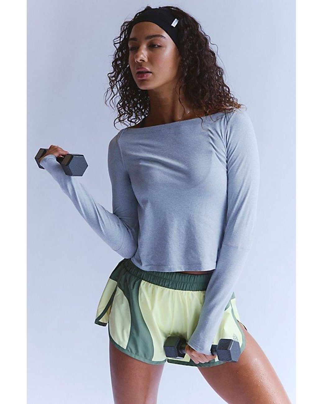 Fp Movement Gray Up Next Boat Neck Long Sleeve
