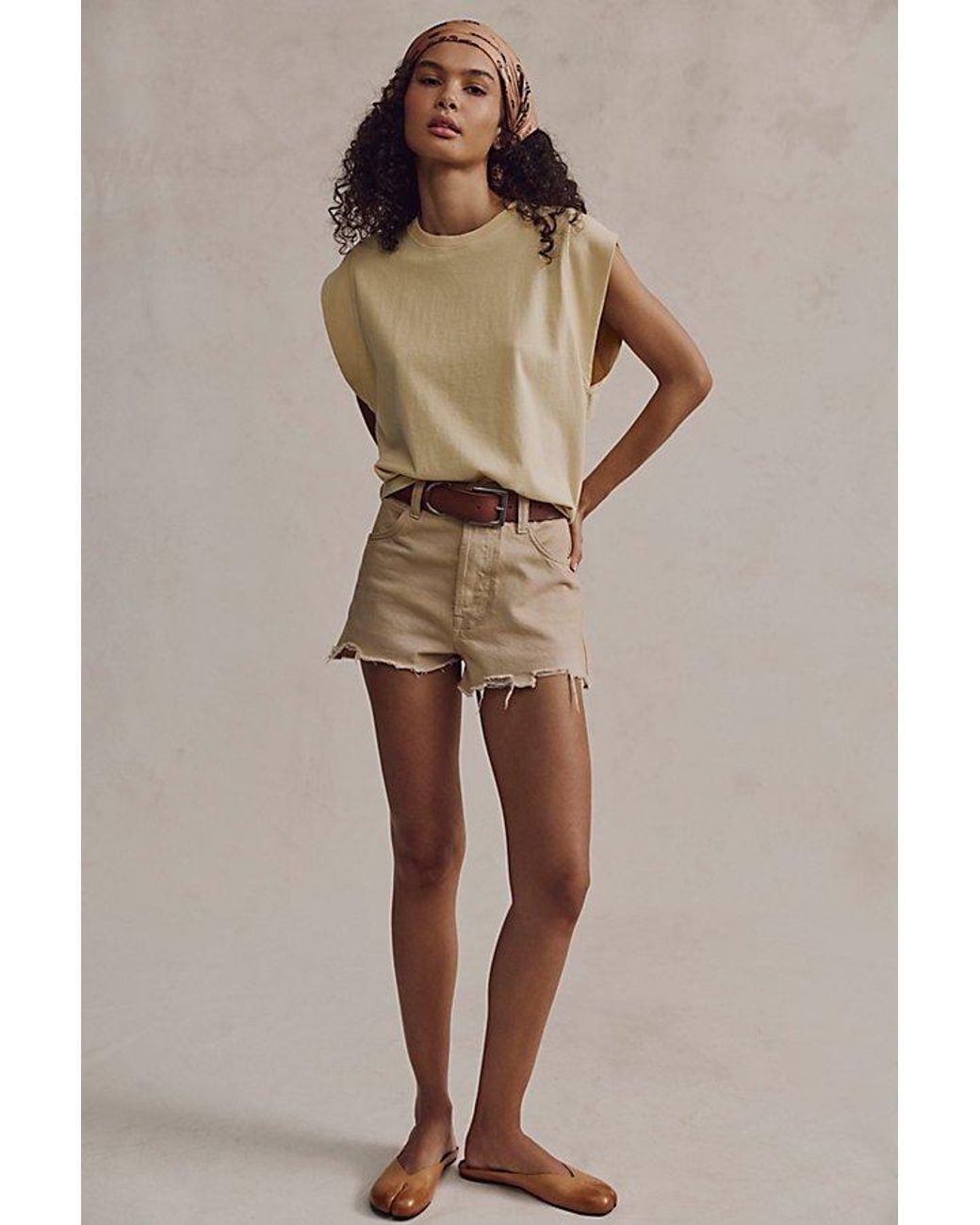 Free People Brown Atlas Muscle Tee