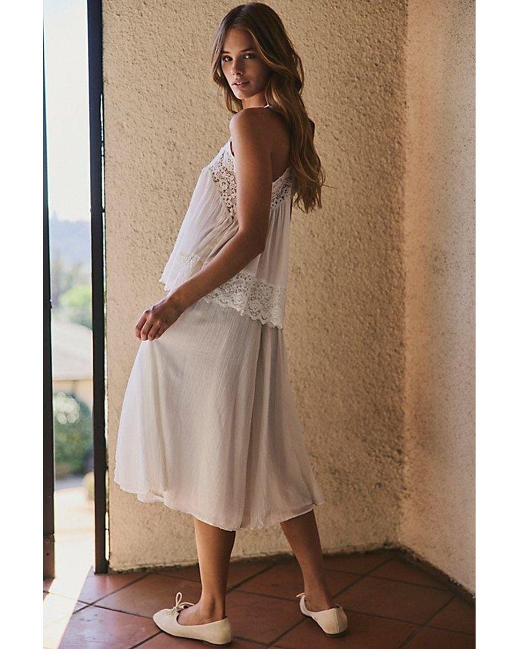 free-est Natural Wrap It Up Cullottes Top By