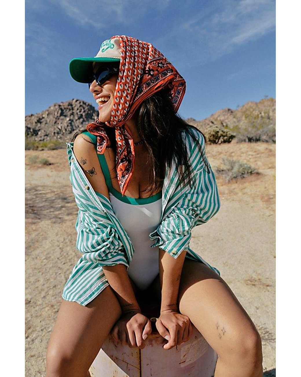 Free People Blue Lotus Paisley Print Bandana