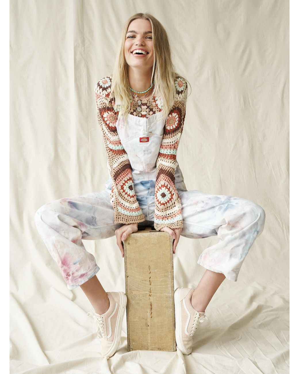 Free People Tie Dye Overalls Lyst