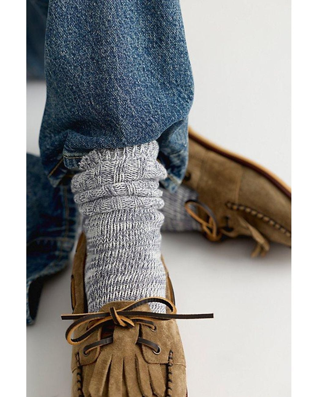 Free People Gray Delia Trouser Socks