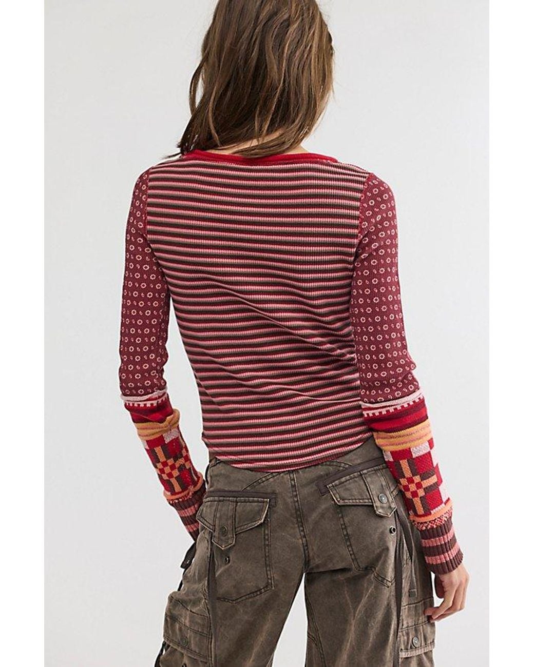 Free People Multicolor Macey Swit Cuff Top