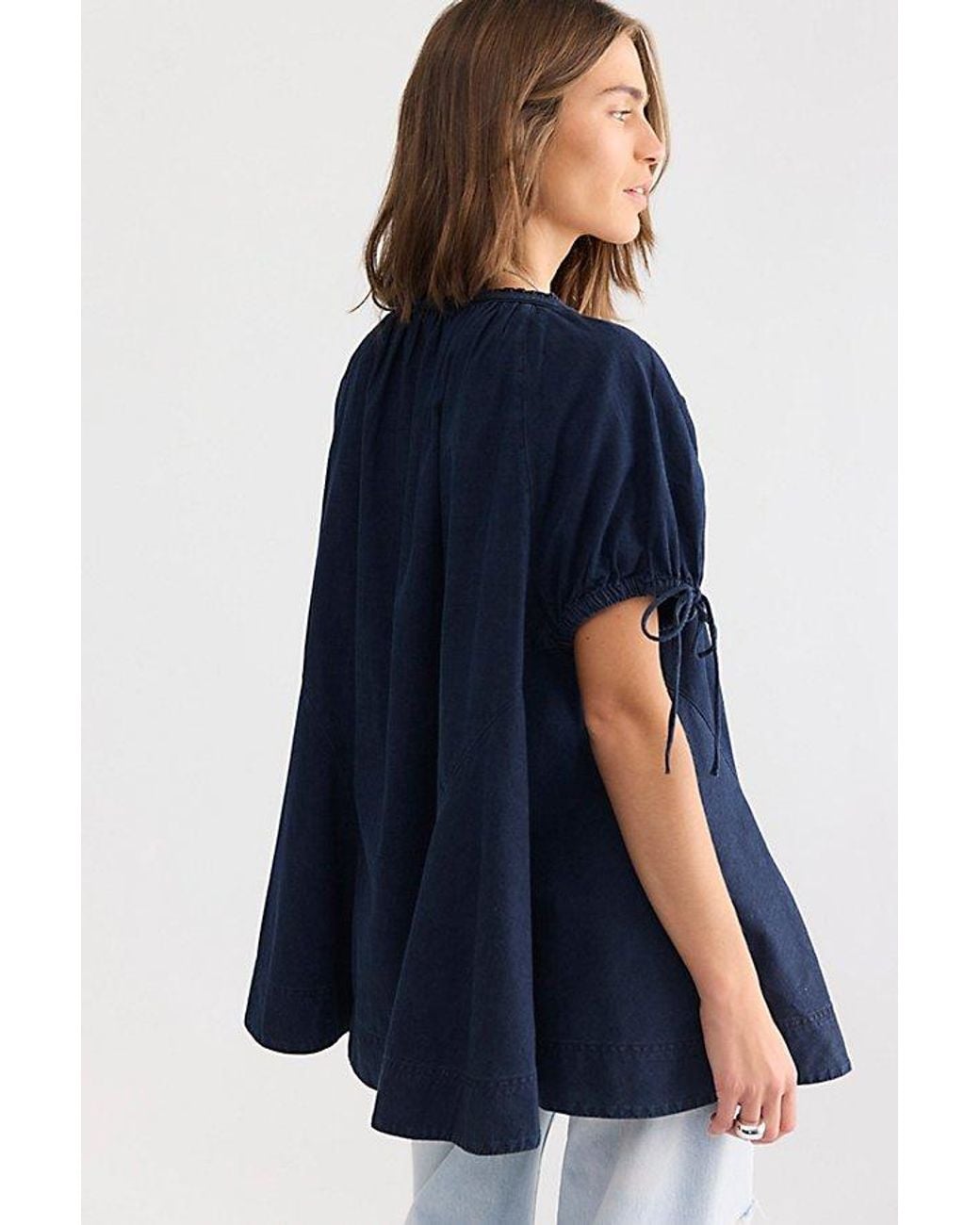 Free People Blue Farley Chambray Tunic