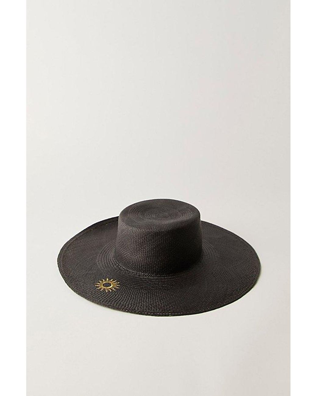 Van Palma Black Solveig Jr Straw Hat