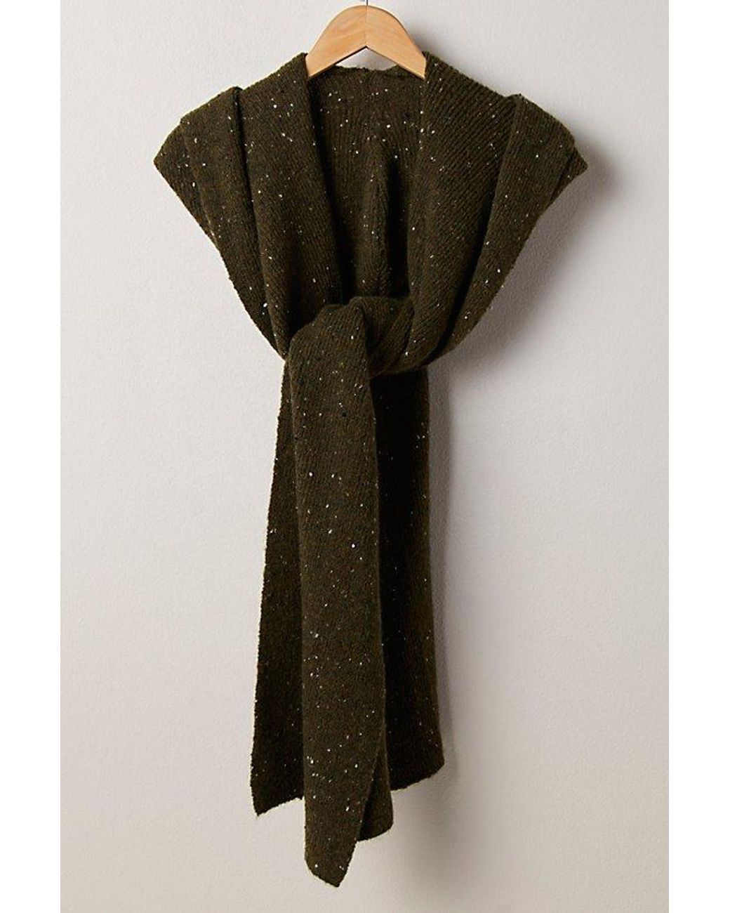 Free People Black Wrap Me Up Hooded Scarf
