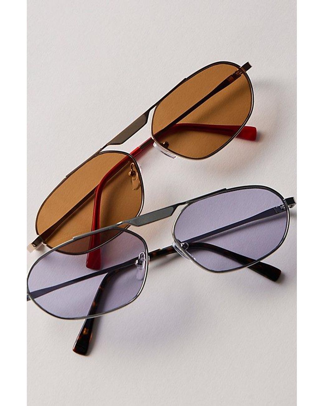 Free People Brown Tavi Aviator Sunglasses